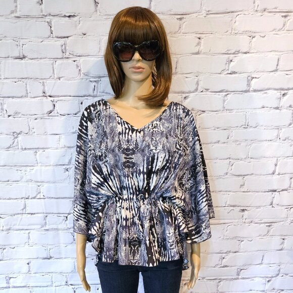 ROMEO & JULIET COUTURE,  Boho blue blouse - Picture 3 of 11